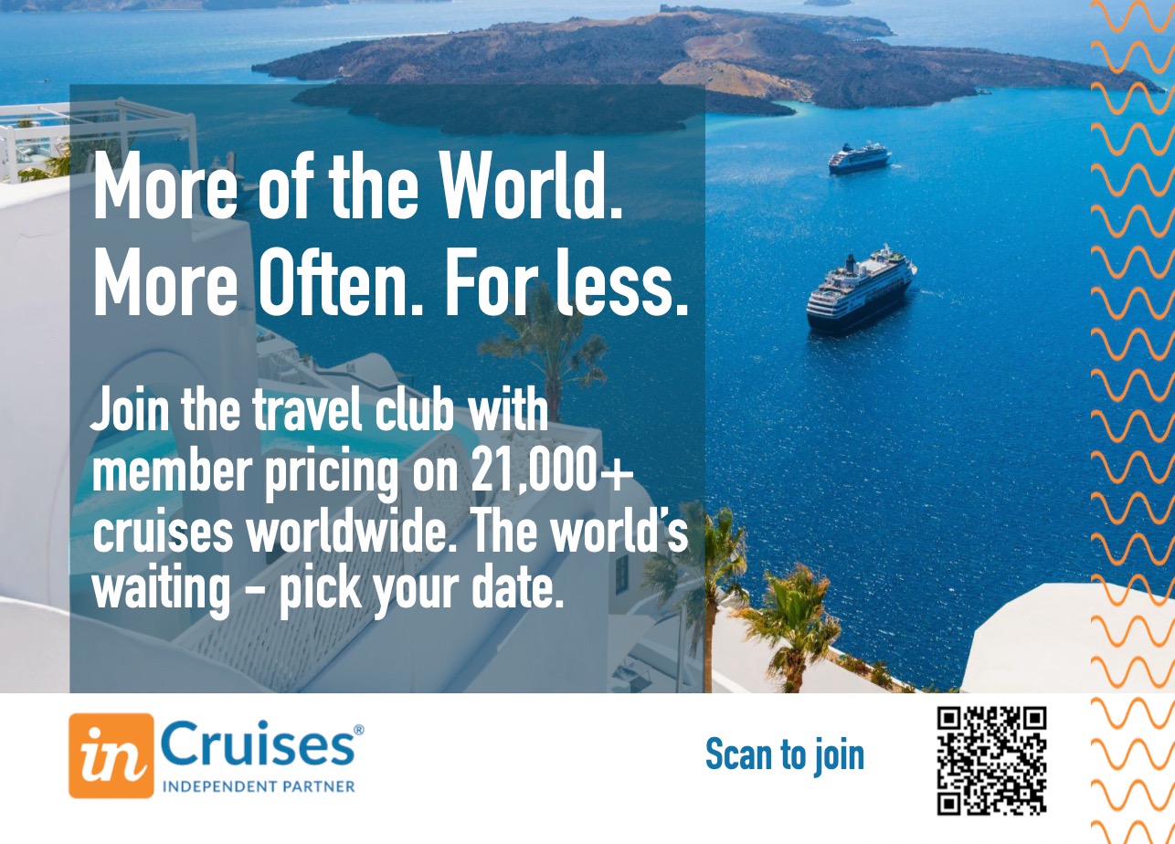 Become an inCruises Member and save on 21,000 cruises, hotel stays and experiences